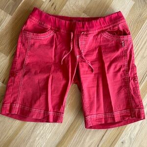 Fun Red Organic Cotton Prana Shorts, M